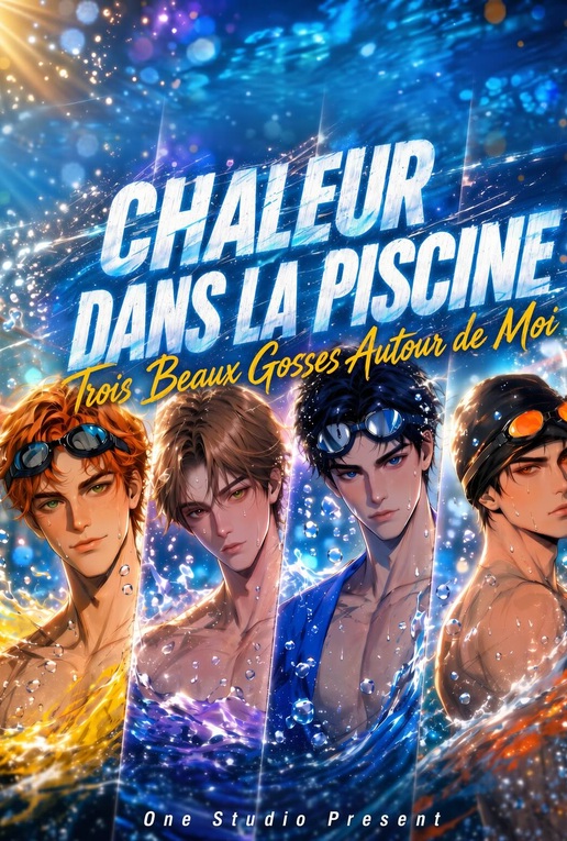 Chaleur Dans La Piscine : Trois Beaux Gosses Autour de Moi