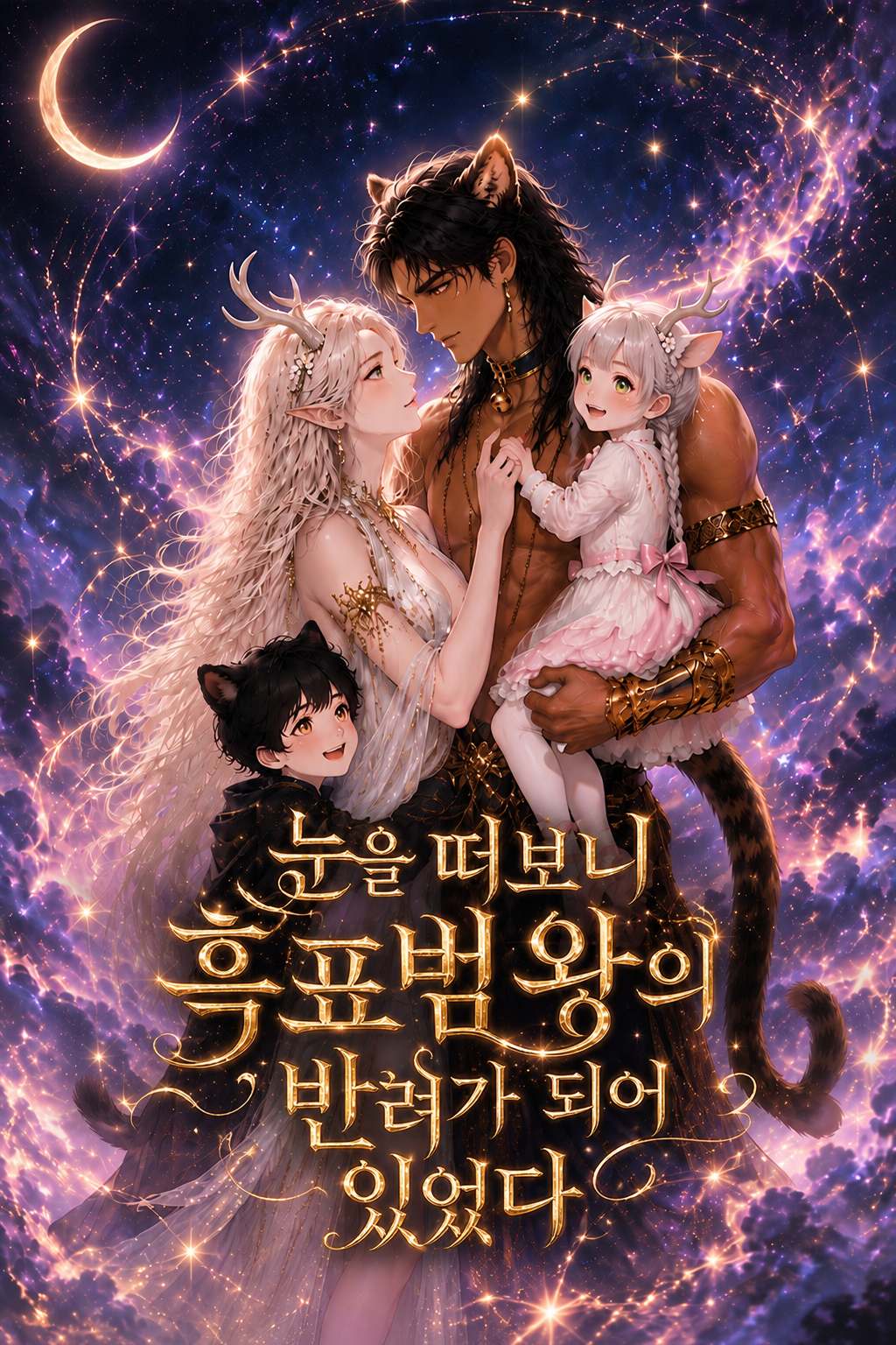 눈을 떠보니 흑표범 왕의 반려가 되어 있었다