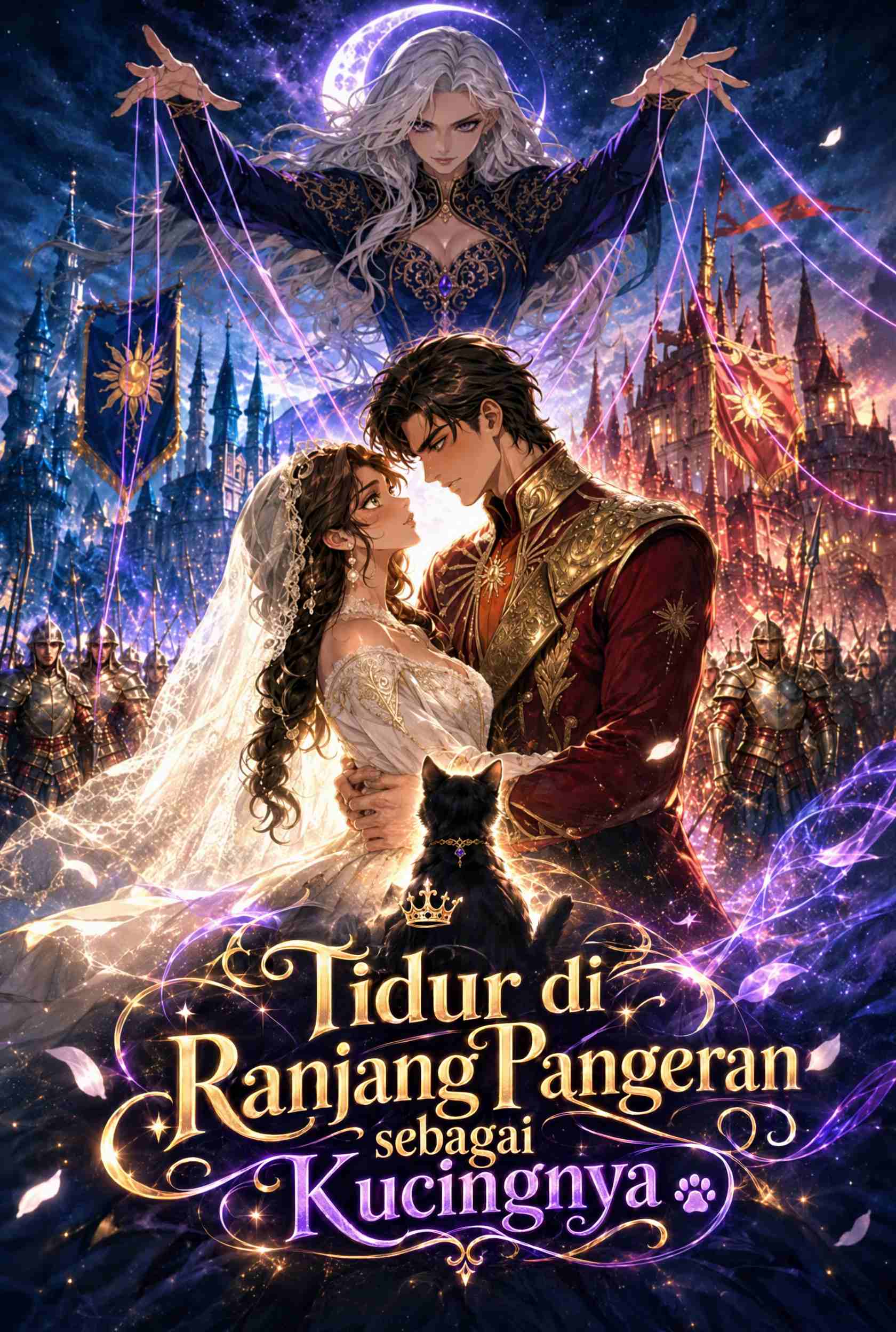 Poster Tidur di Ranjang Pangeran sebagai Kucingnya