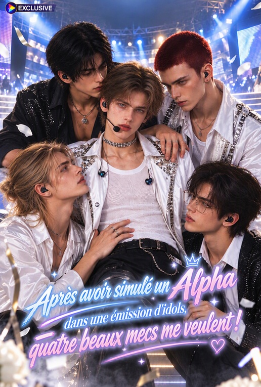 Poster Après avoir simulé un Alpha dans une émission d'idols, quatre beaux mecs me veulent !