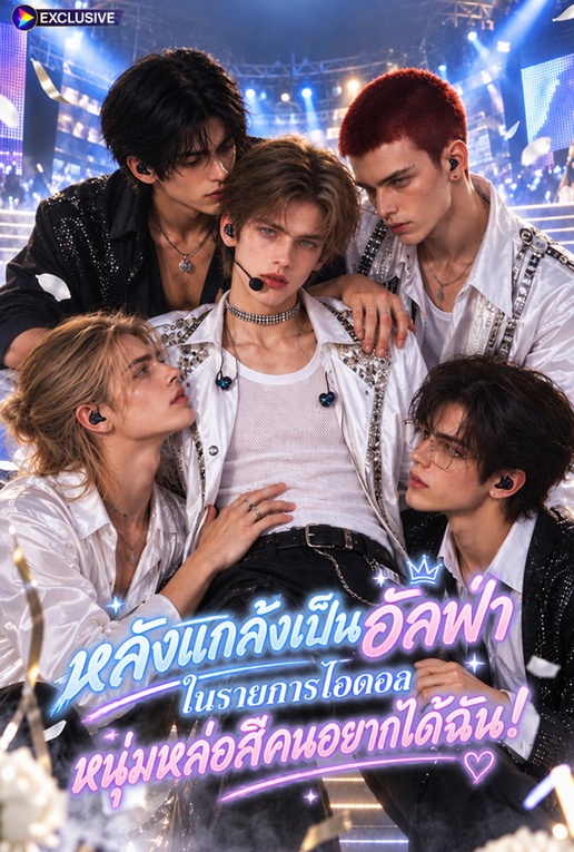 Poster หลังแกล้งเป็นอัลฟ่าในรายการไอดอล หนุ่มหล่อสี่คนอยากได้ฉัน!